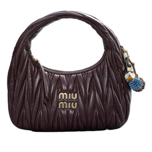 MIU MIU ميو ميو حقيبة هوبو واندر بتصميم مبطن جلد نابا.