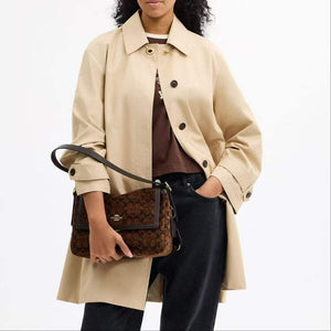 COACH Etta 29 Truffle Brown حقيبة.
