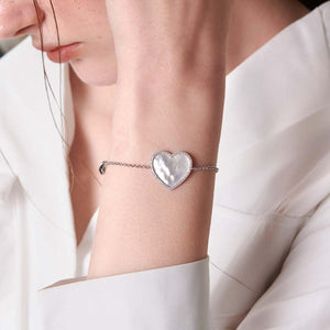 apm monaco pearl love 925 silver bracelet.