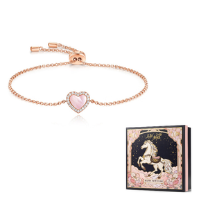 apm monaco valentine love heart bracelet pink.