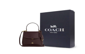 COACH Emory 25 Crossbody Leather Tote Bag Medium Coffee.