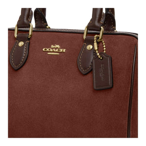 COACH Rowan 17 Boston Tote Small Vintage Brown.
