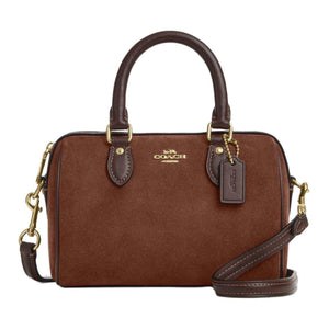 COACH Rowan 17 Boston Tote Small Vintage Brown.