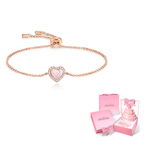 apm monaco valentine love heart bracelet pink.