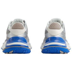 GUCCI 2.0 Mesh Leather Round Blue Grey.