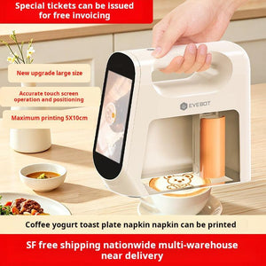 طابعة طعام محمولة EVEBOT Smart Handheld Printer مع اتصال Wi-Fi.