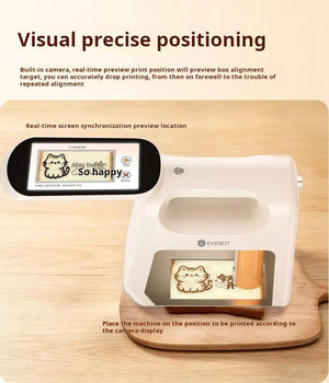 طابعة طعام محمولة EVEBOT Smart Handheld Printer مع اتصال Wi-Fi.