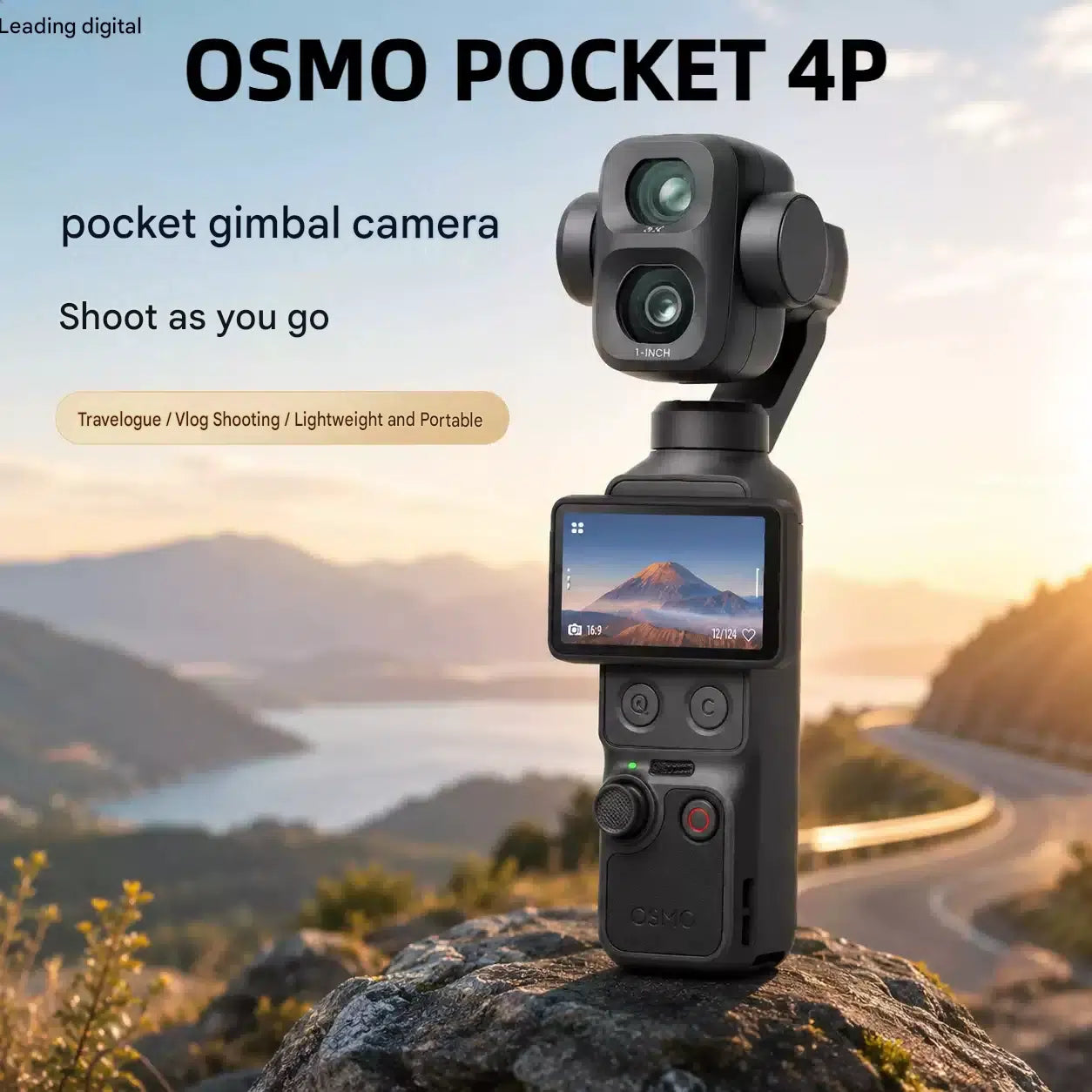 أصلي 100% كاميرا Osmo Pocket 4P الاحترافية باللون الأسود
