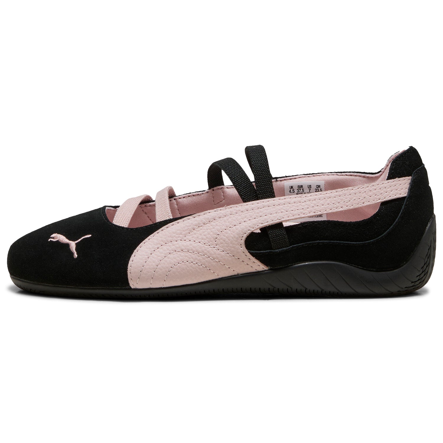حذاء Puma Bella باليه رياضي أسود ووردي بتصميم مريح