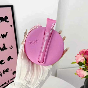 Rhode Beauty  Peptide Lip Tint مع حقيبة سيليكون مطابقة اللون رود.
