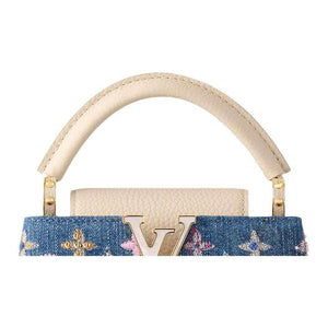 حقيبة Louis Vuitton Capucines قماش Denim مطرزة بالخرز.