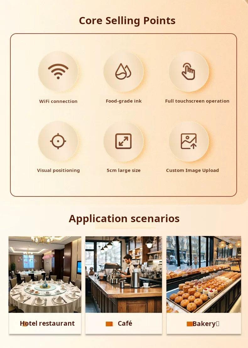 طابعة طعام محمولة EVEBOT Smart Handheld Printer مع اتصال Wi-Fi.